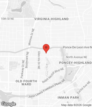 Map of Uwu Asian Desserts Co - 675 Ponce De Leon Ave NE Ste EX-107, Atlanta, GA, 30308, US